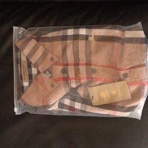 Long sleeve button-down Burberry extra large shirt.